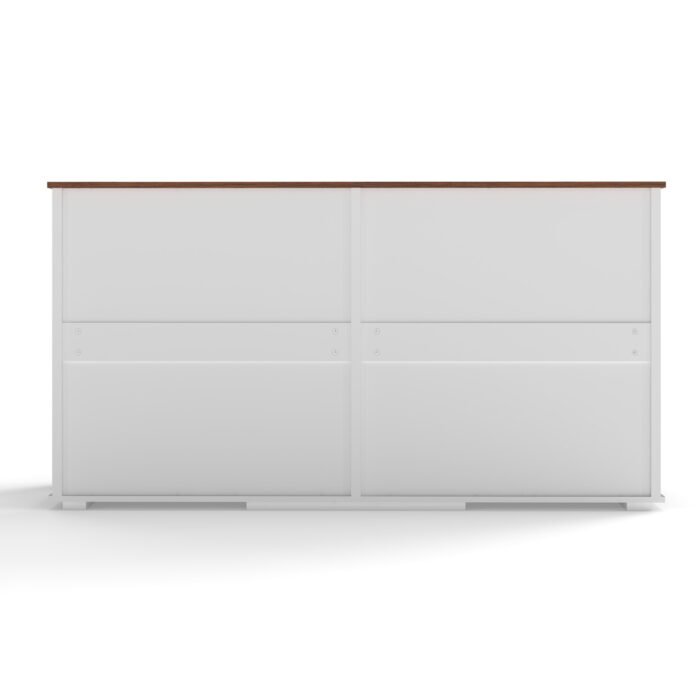 63'' Large Dog Crate Furniture for Double Dog, Wooden Dog Kennel with 2 Drawers,Divider and Sliding Door, Water Resistant Indoor Pets Furniture Style Double Dog Crates