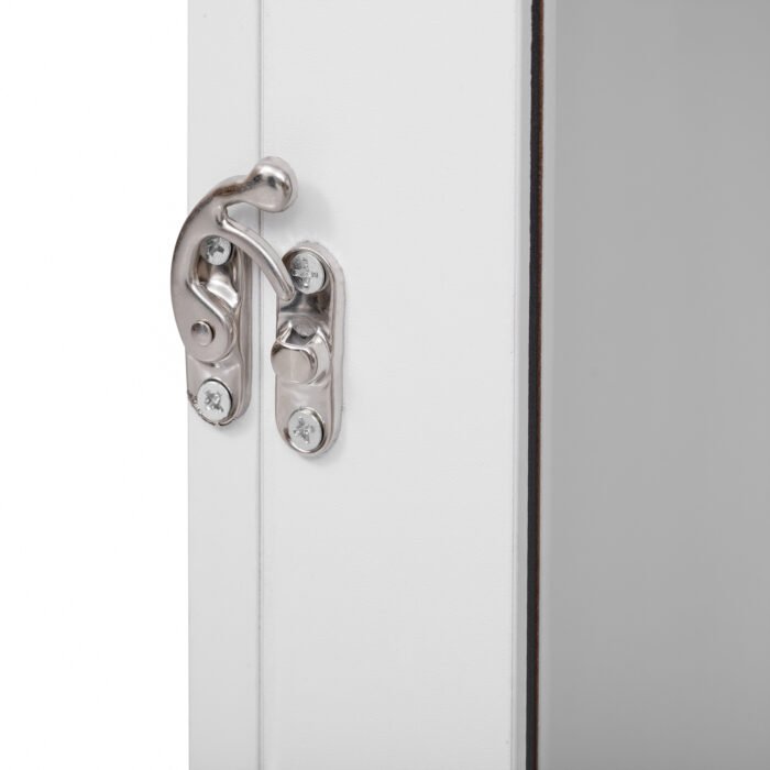 2 IN 1 Modern Dog Crate Kitchen Island With Storage for Small-sized Dogs up to 40lbs, 33.8" L, Cream White Dog Furniture End Table  with Wheels