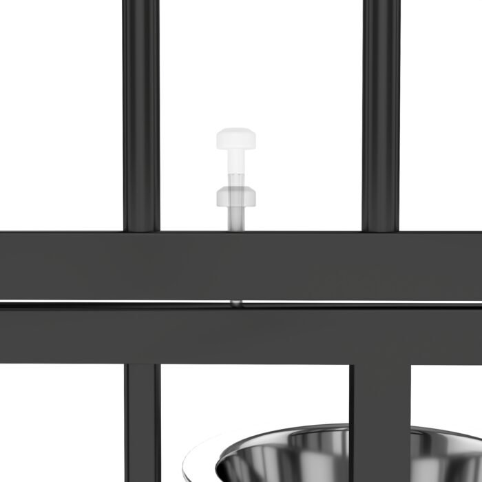 71'' Furniture Style Double Dog Crate  with 3 Fluted Drawers and Waterproof Walnut Woodgrain Tabletop,Large Dog Kennel Furniture with Type-C Power Outlet & Rotating Feeders for Heavy Duty Dogs(White)