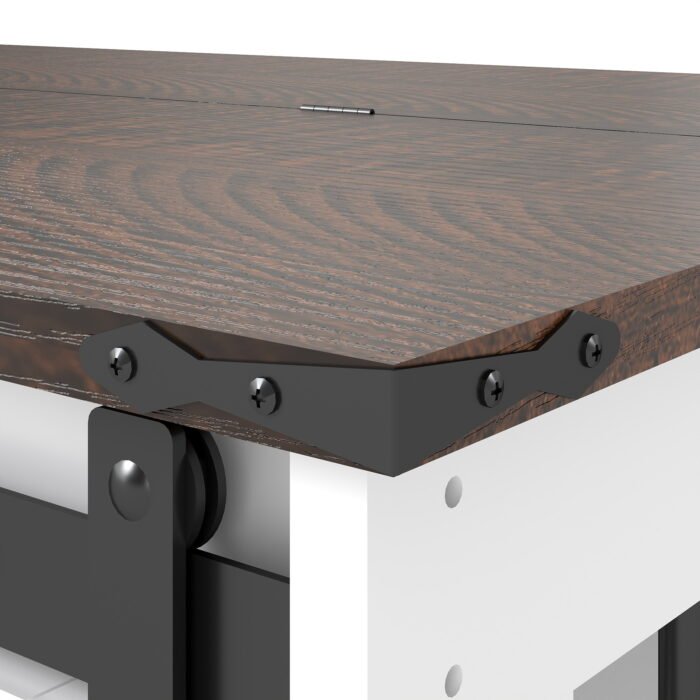 63'' Large Dog Crate Furniture for Double Dog, Wooden Dog Kennel with 2 Drawers,Divider and Sliding Door, Water Resistant Indoor Pets Furniture Style Double Dog Crates