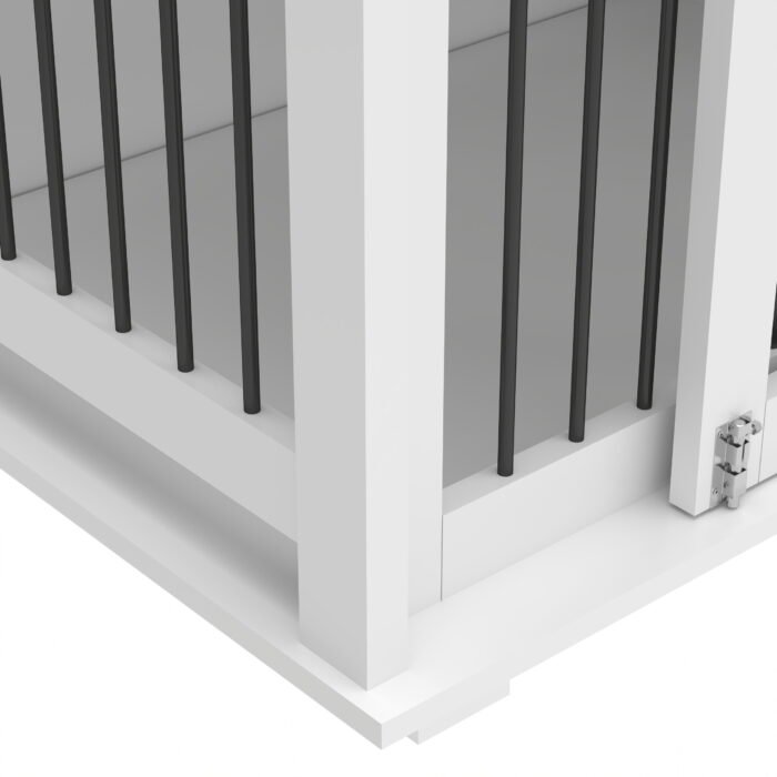 63'' Large Dog Crate Furniture for Double Dog, Wooden Dog Kennel with 2 Drawers,Divider and Sliding Door, Water Resistant Indoor Pets Furniture Style Double Dog Crates