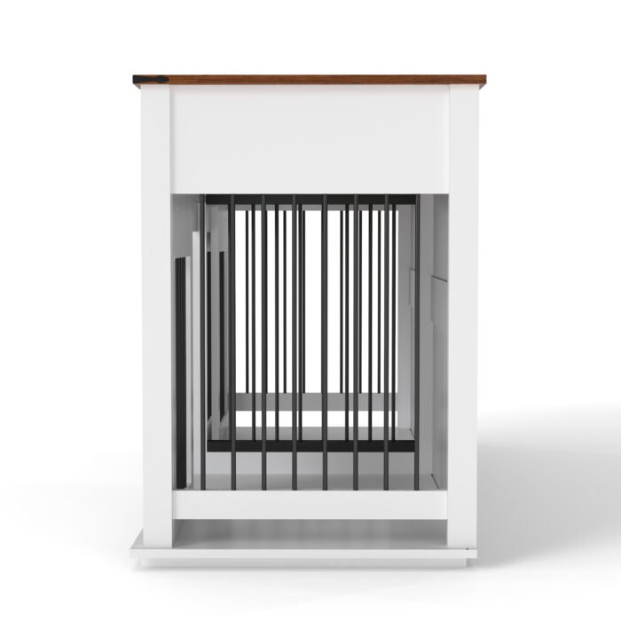 63'' Large Dog Crate Furniture for Double Dog, Wooden Dog Kennel with 2 Drawers,Divider and Sliding Door, Water Resistant Indoor Pets Furniture Style Double Dog Crates